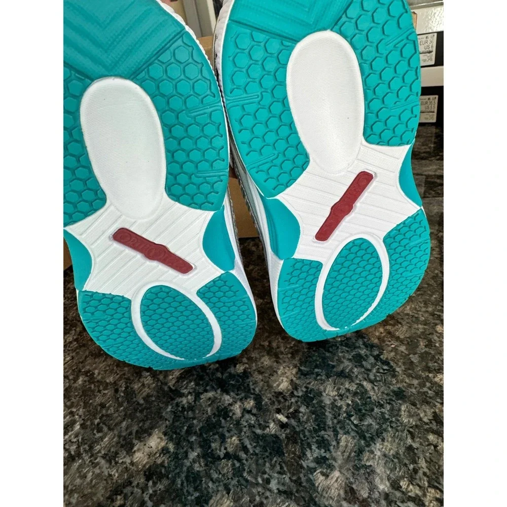 Orthofeet Verve 975 Turquoise Silver Orthopedic Walking Shoes Womens 9 Medium B
